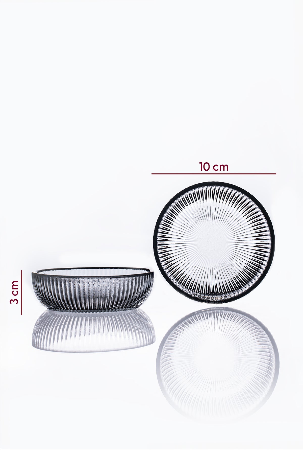 Paris 6'lı Kahvaltılık Çerezlik Sosluk Cam Kase 10cm