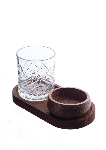 Fhilli Blomus - 3 Parça Ahşap Altlıklı Çerezlik Sunumluk Seti