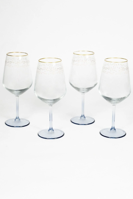 Rakle Yılbaşı - Winter Sky 4'lü Su Kadehi Seti 490 Cc