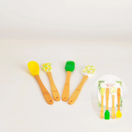 Tohana Silikon Limon Mini Dörtlü Mutfak Seti