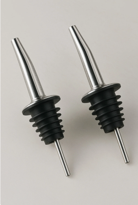 Fhilli 2'li Paslanmaz Çelik Yağdanlık Ve Şişe Ucu Servis Aparatı Damlatmaz Tıpa