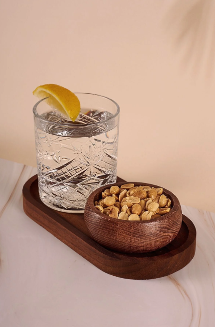 Fhilli Blomus - 3 Parça Ahşap Altlıklı Çerezlik Sunumluk Seti