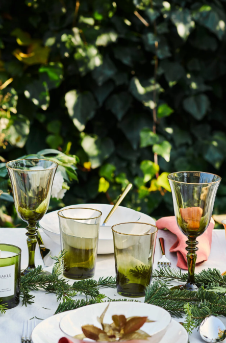 Rakle Gold Iconic 4'lü Su Kadehi Seti Yeşil 270 Cc