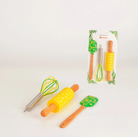 Tohana Silikon Limon Mini Üçlü Mutfak Seti