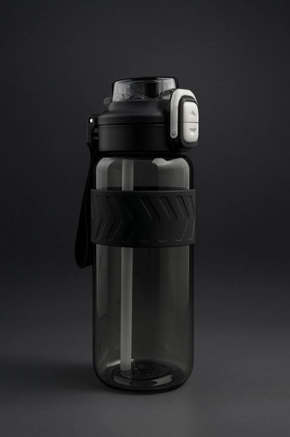 Fhilli H2O - Kilitli Kapaklı Tritan Suluk 1000 ml BPA İçermez, Sızdırmaz, Dayanıklı Spor ve Günlük Matara