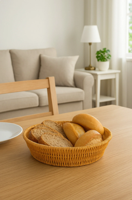 Fhilli Örgü Hasır Ekmek & Servis Sepeti