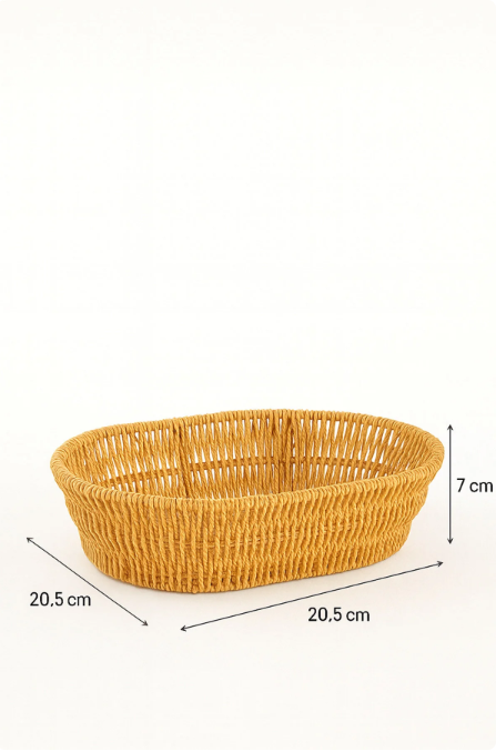 Fhilli Örgü Hasır Ekmek & Servis Sepeti