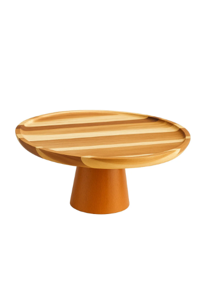 Fhilli Tohana Akasya Ahşap Ayaklı Sunum Tabağı Doğal Servis ve Pasta Sunum Standı