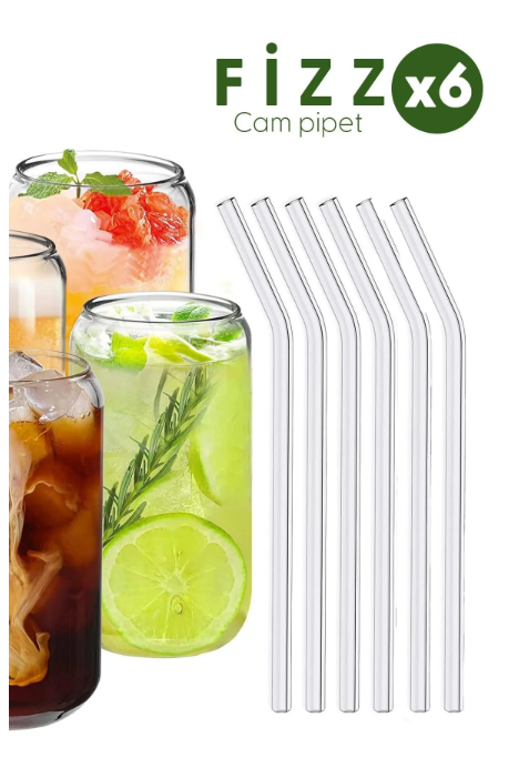 Fhilli Fizz - 6'lı Borosilikat Cam Pipet