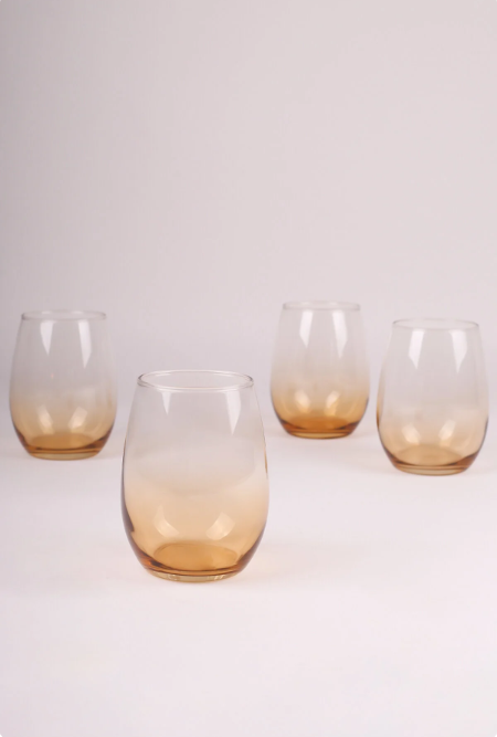 Rakle Larc 4'lü Meşrubat Bardağı Seti Amber 570 cc