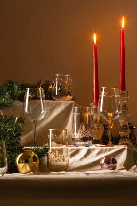 Rakle Yılbaşı - Winter Sky 4'lü Su Kadehi Seti 490 Cc