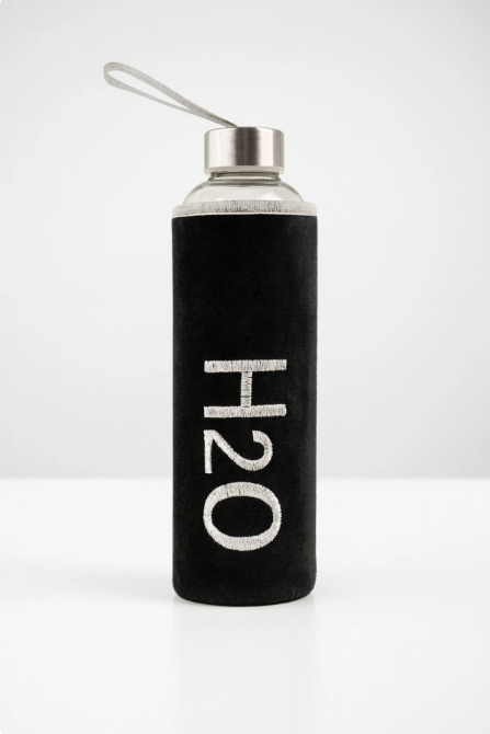 Tohana Peluş Kılıflı Cam Matara 600 ml