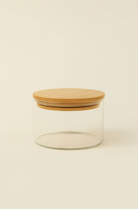 Fhilli Aero - Borosilikat Bambu Kapaklı Cam Kase 365 ml