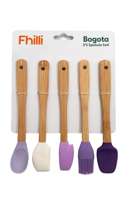 Fhilli Bogota - 5'li Silikon Spatula Seti 21 Cm