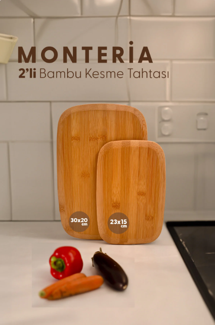 Fhilli Monteria 2'li Bambu Kesme Tahtası