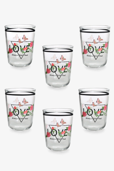 Fhilli Otto 6'lı Kahve Yanı Bardak 120 cc Love