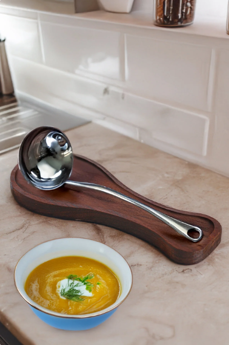 Fhilli Resto - Ahşap Tezgah Üstü Kirli Kepçe Kaşık Altlığı 28 cm