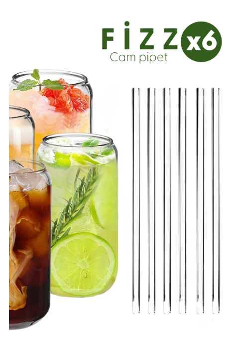 Fhilli Fizz - 6'lı Borosilikat Cam Pipet