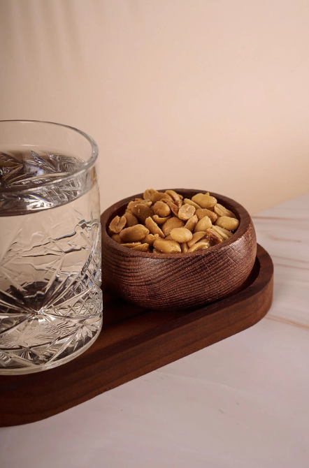 Fhilli Blomus - 3 Parça Ahşap Altlıklı Çerezlik Sunumluk Seti