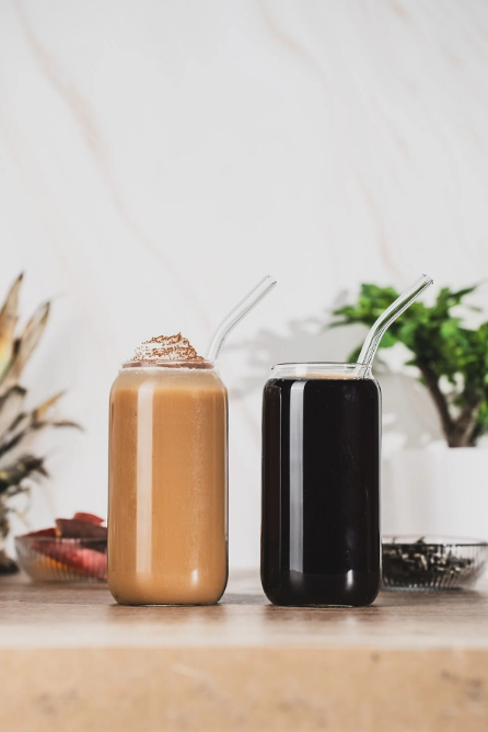 Fhilli Fizzy Pipetli Colabox Isıya Dayanıklı Borosilikat Cam Kokteyl ve Meşrubat Bardak 420CC