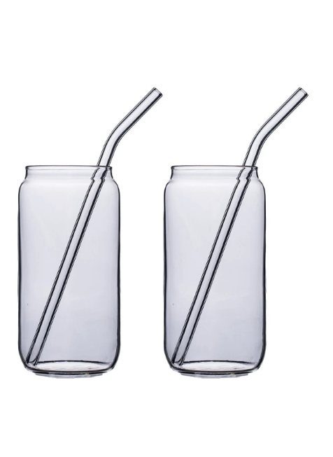 Fhilli Fizzy Pipetli Colabox Isıya Dayanıklı Borosilikat Cam Kokteyl ve Meşrubat Bardak 420CC