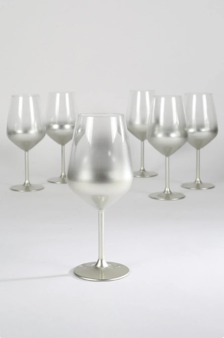 Rakle Glow 6'lı Su Kadehi Seti Silver 490 cc