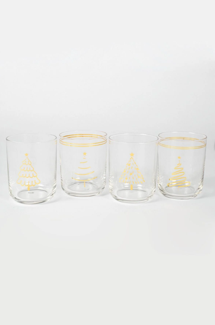 Rakle Yılbaşı - Christmas Tree 4'lü Su Bardağı Seti 350 Cc