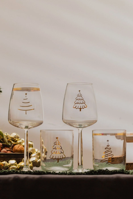 Rakle Yılbaşı - Christmas Tree 4'lü Su Bardağı Seti 350 Cc