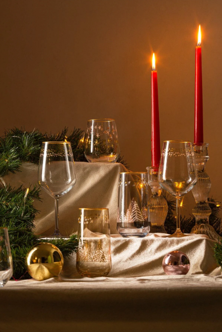 Rakle Yılbaşı - Winter Sky 4'lü Su Kadehi Seti 490 Cc