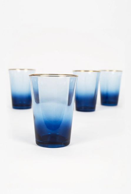 Rakle Gold Iconic 4'lü Su Bardağı Seti Mavi 290 Cc