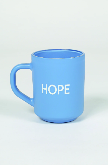 Rakle Motto Hope Sloganlı Kupa Bardak Mavi