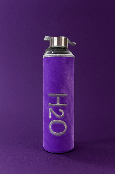 Tohana Peluş Kılıflı Cam Matara 600 ml