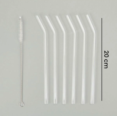 Tohana 6'lı Cam Pipet ve Fırça Seti - Şeffaf