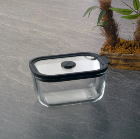 Tohana Silikon Cam Kapaklı Saklama Kabı 470 ml
