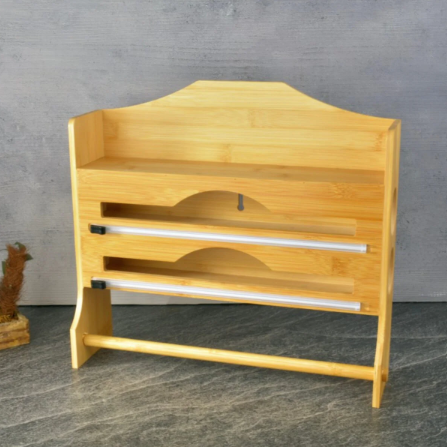 Genel Markalar Bambu İkili Rulo Folyoluk - Kahverengi - 40x27 cm