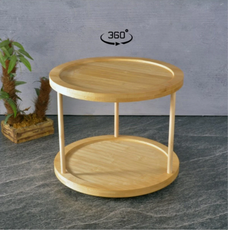 Tohana Bambu İki Katlı Döner Stand