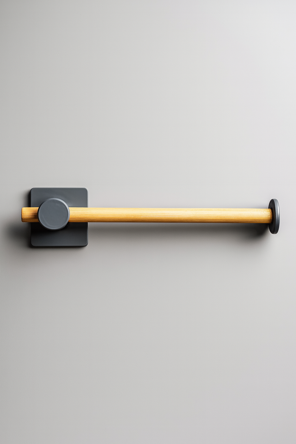 Fhilli Kendiliğinden Yapışkanlı Bambu Tuvalet Kağıdı Tutucu 20 cm