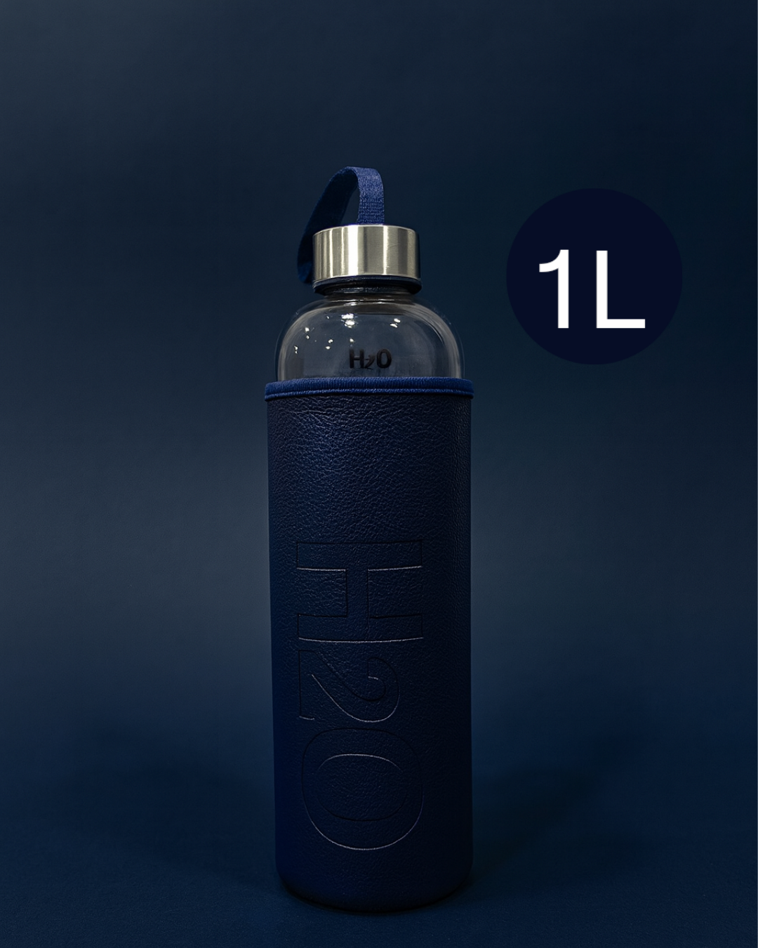 Fhilli H2O Deri Kılıflı Cam Matara 1000 ml