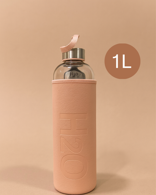 Fhilli H2O Deri Kılıflı Cam Matara 1000 ml