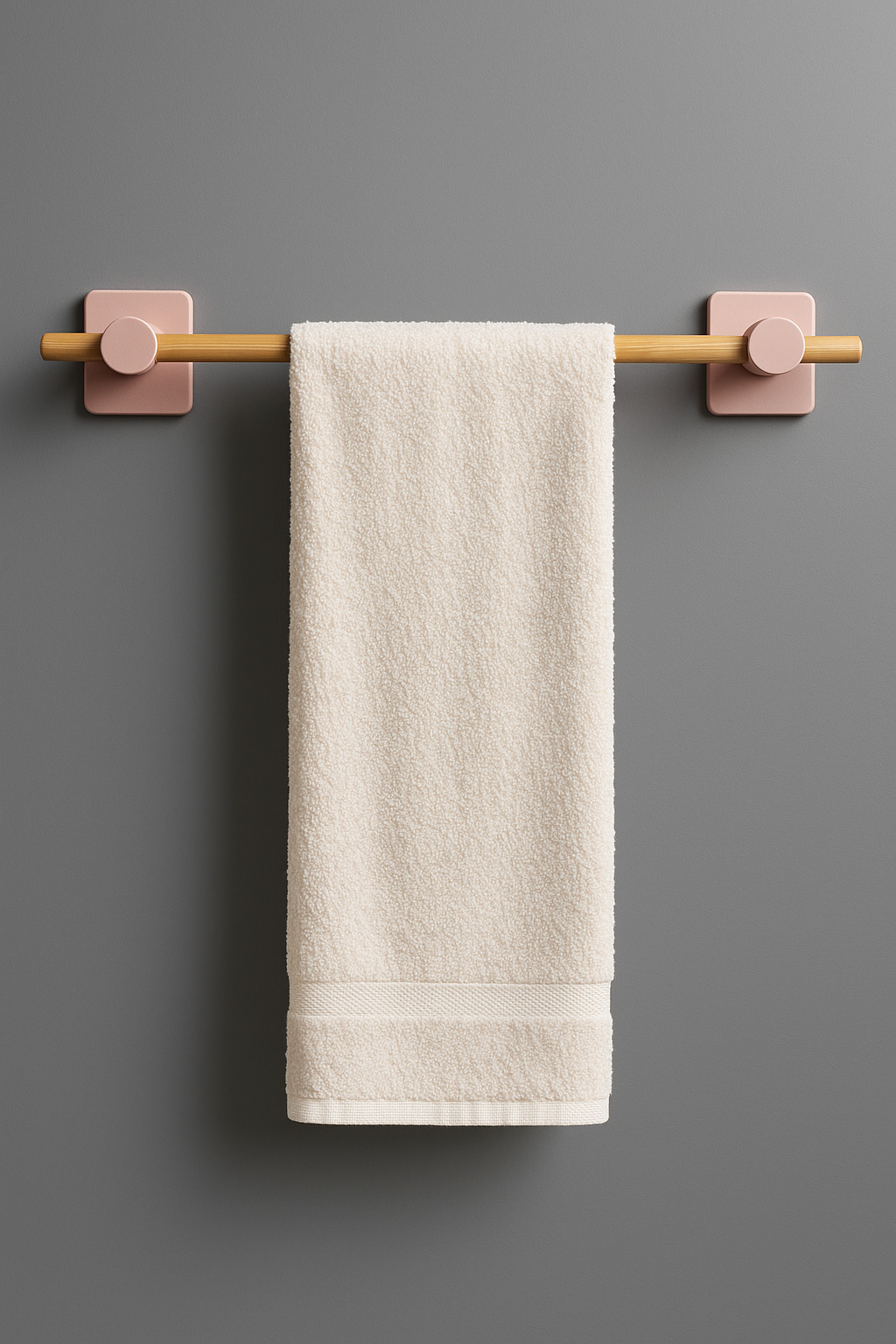 Fhilli Kendiliğinden Yapışkanlı Bambu Havlu Tutacağı 50 cm