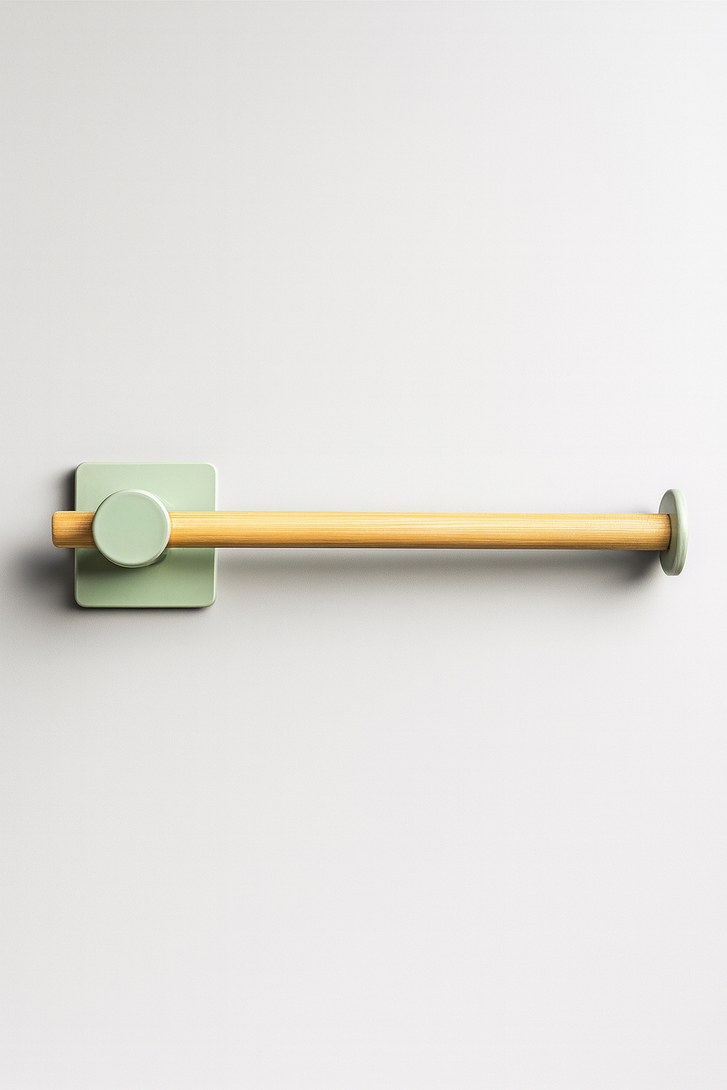 Fhilli Kendiliğinden Yapışkanlı Bambu Tuvalet Kağıdı Tutucu 20 cm