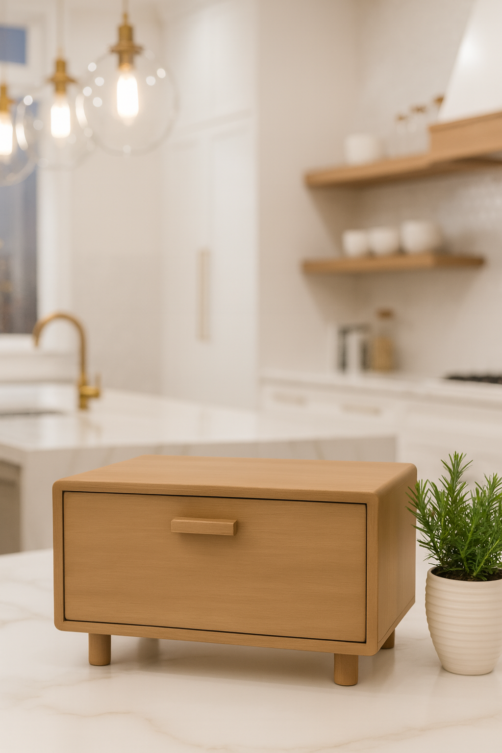 Fhilli Jenerio - Naturewood Ayaklı Ekmek Kutusu