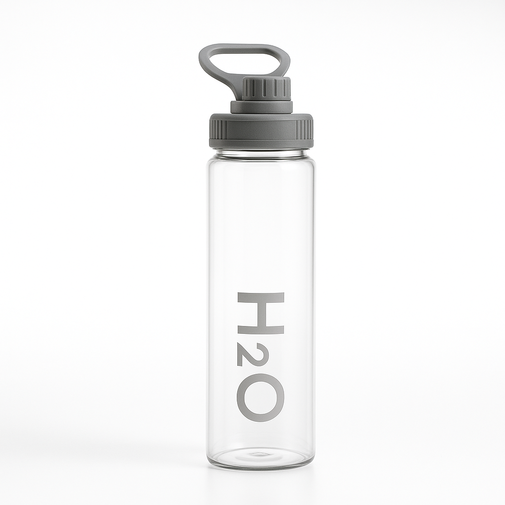 Fhilli H2O 1000 ml Borosilikat Cam Matara Renkli Kapaklı Tritan Suluk BPA İçermez - 6 Renk Seçeneği