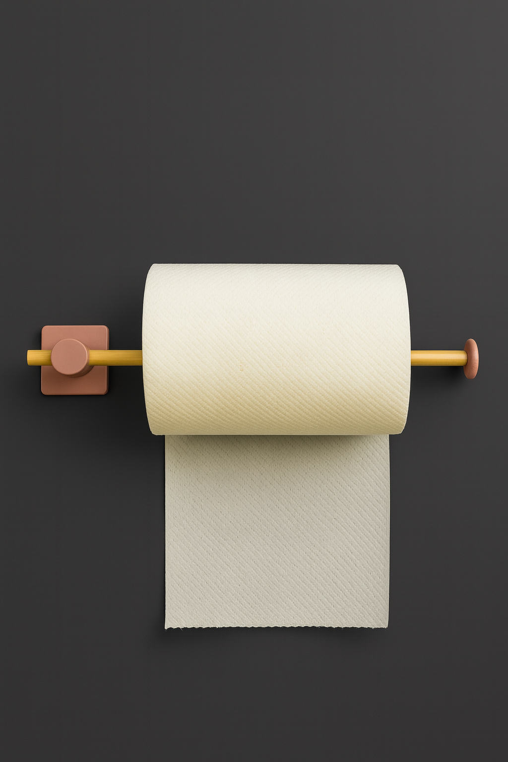 Fhilli Kendiliğinden Yapışkanlı Bambu Rulo Kağıt Havluluk Tutacağı 35 cm